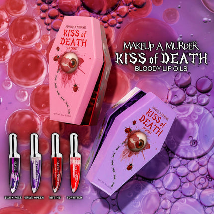 KISS of DEATH Bloody Lip Oils (Full Collection) by Makeup A Murder, INC