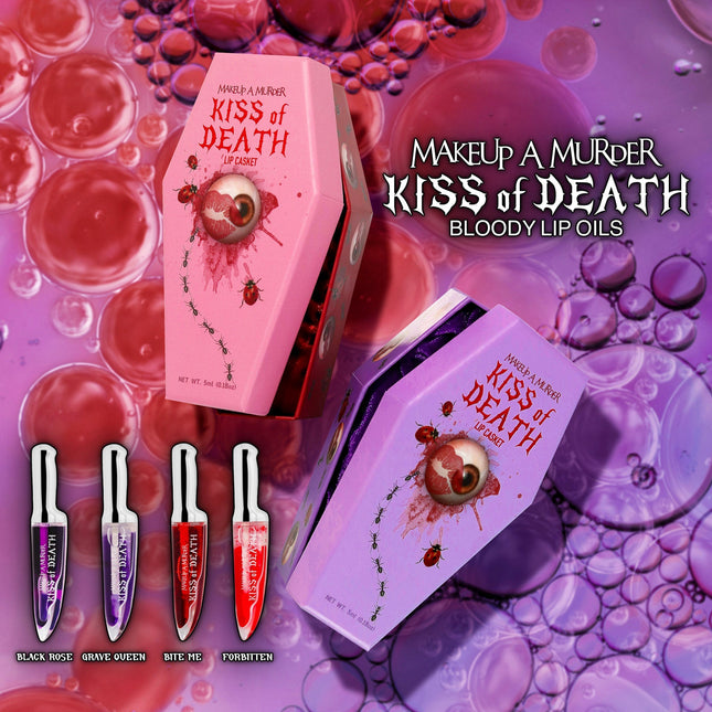 KISS of DEATH Bloody Lip Oils (Full Collection) by Makeup A Murder, INC