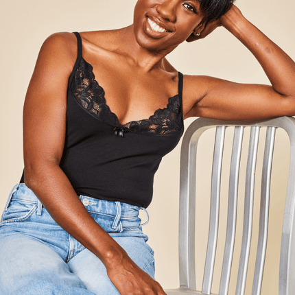 Luna Lace - Cotton Cami by Meadow