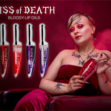 KISS of DEATH Bloody Lip Oils by Makeup A Murder, INC