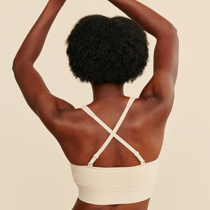 Wilderness Front‑Closure Cotton Bralette - Beige by Meadow