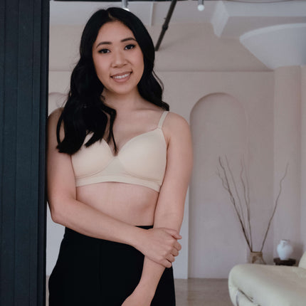Moonrise Pocketed T‑Shirt Bra - Buff by Meadow