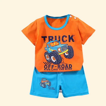Fashion Kids Clothes Boys Girls Sets Top Shorts 2PCS 100% Cotton Soft Summer Children Baby Cloths T-shirt Shorts Toddler Suit by Gilded Grace