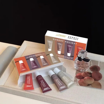 4-piece Lip Gloss Set Complete, Exquisite, Practical, Comfortable, Moisturizing, Natural, Portable Makeup Set by Gilded Grace