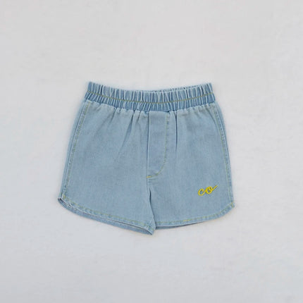 Ali Co SS26 Blue Denim collection Cotton boys girls outfits dress skirt shirt and overalls by Gilded Grace