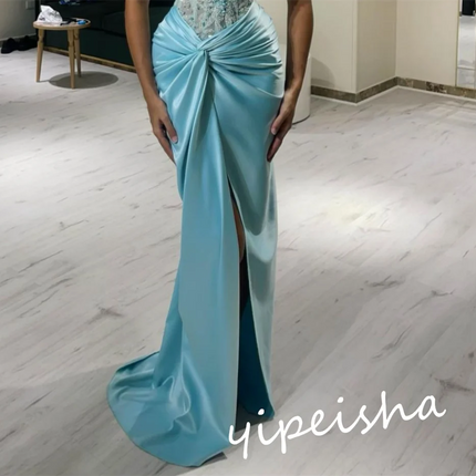 Customized Classic Modern Style Formal Evening Strapless Mermaid Beadings Bespoke Occasion Prom Dresses by Gilded Grace