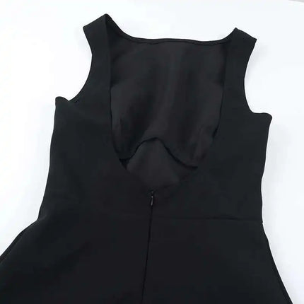 Townlike Pleated Waist Wrap A-line Dress Women Elegant Midi Long 2024 Summer Dress Backless Nightclub Sexy Party Dresses by Gilded Grace