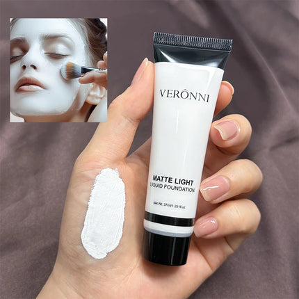 Professional White Face Foundation-Waterproof,Matte Finish,for Photography,Clown,Gothic Makeup,24H Wear,Natural Look Cosmetics by Gilded Grace