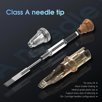 Ambition Premium RM Tattoo Cartridge Needle Round Magnum 20pcs/lot Disposable Sterilized for Tattoo Machine and Permanent Makeup by Gilded Grace