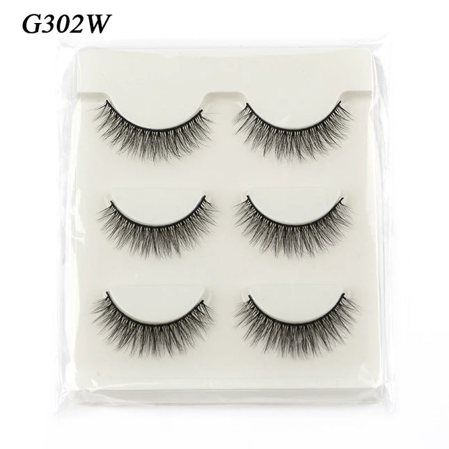 3/5 Pairs Half Lashes Cat Eye Natura Long Full Strip Lashes Makeup Tools Extension Faux Cils Maquiagem False Eyelashes Cílios by Gilded Grace