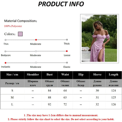 Wolfeel Off Shoulder Floral Dress Women's Fashionable Slit Long Slim Fit Print Dress Sexy Hot Girl Evening Dresses Summer New by Gilded Grace