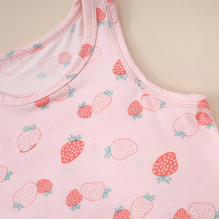 1/3/4 Pcs Children's Four Seasons Thin Solid Color Joker Vest Boy Loose And Comfortable Bottoming Shirt girl Sweet And Lovely T by Gilded Grace