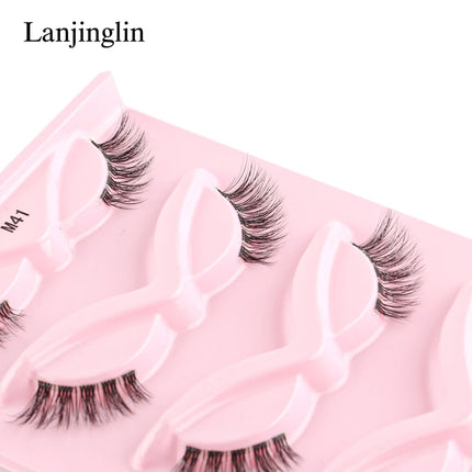 3/5 Pairs Half Lashes Cat Eye Natura Long Full Strip Lashes Makeup Tools Extension Faux Cils Maquiagem False Eyelashes Cílios by Gilded Grace