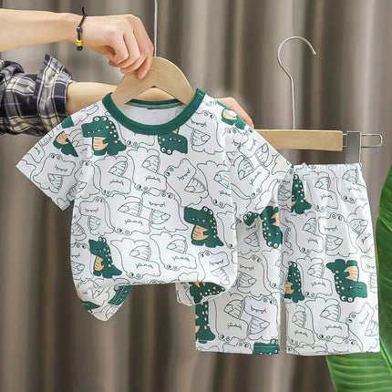 Kids Clothes Children's Sets Boys Girl T-shirt Shorts 2PCS Summer Cotton Short sleeve Baby Children Clothing Toddler Suit by Gilded Grace