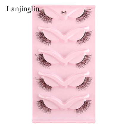 3/5 Pairs Half Lashes Cat Eye Natura Long Full Strip Lashes Makeup Tools Extension Faux Cils Maquiagem False Eyelashes Cílios by Gilded Grace