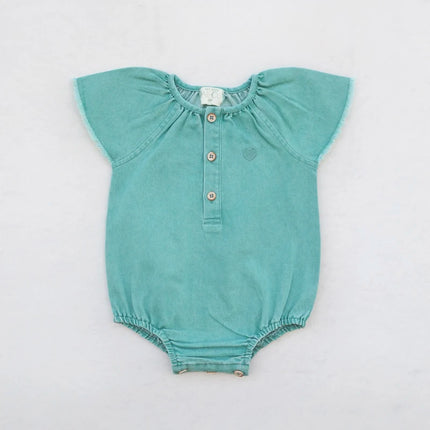 Ali Co SS26 Green Denim collection Cotton boys girls clothing dress skirt shirt and overalls-RESTOCK COMING EARLY MAY by Gilded Grace