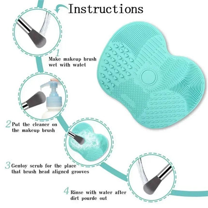 Makeup Brush Cleaner Pad Newest Silicone Brush Cleaner Cosmetic Make Up Washing Brush Gel Cleaning Mat Foundation Scrubbe Board by Gilded Grace