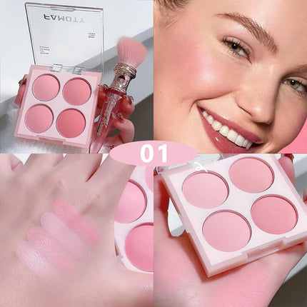4 Colors Blush Powder Face Makeup Sweet Warm Colors Matte Cheek Powder Facial Beauty Cosmetic Makeup Blush by Gilded Grace
