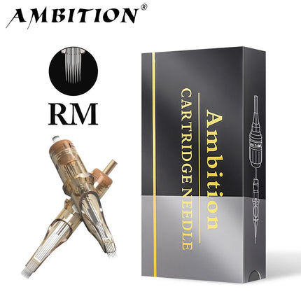 Ambition Premium RM Tattoo Cartridge Needle Round Magnum 20pcs/lot Disposable Sterilized for Tattoo Machine and Permanent Makeup by Gilded Grace