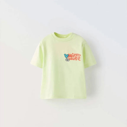 Brand T-shirt Summer Wear Boys Baby Costume Round Neck Base Shirt Children New Design Fashion Tops Cute Print Short Sleeve by Gilded Grace