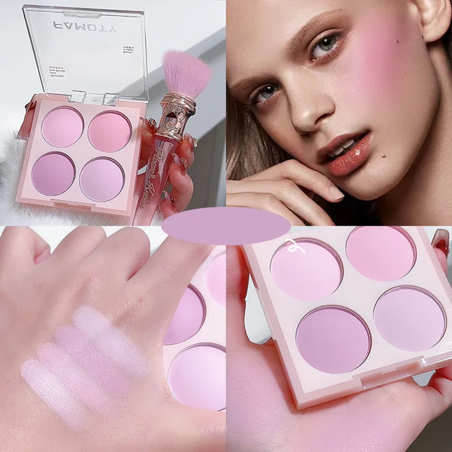 4 Colors Blush Powder Face Makeup Sweet Warm Colors Matte Cheek Powder Facial Beauty Cosmetic Makeup Blush by Gilded Grace