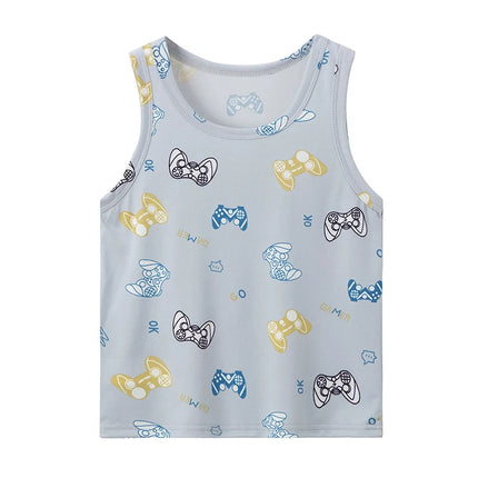 1/3/4 Pcs Children's Four Seasons Thin Solid Color Joker Vest Boy Loose And Comfortable Bottoming Shirt girl Sweet And Lovely T by Gilded Grace