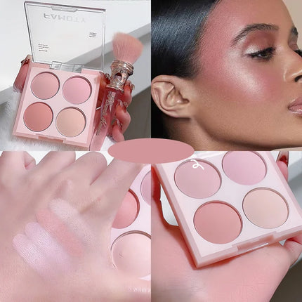 4 Colors Blush Powder Face Makeup Sweet Warm Colors Matte Cheek Powder Facial Beauty Cosmetic Makeup Blush by Gilded Grace