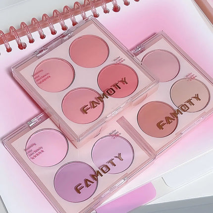 4 Colors Blush Powder Face Makeup Sweet Warm Colors Matte Cheek Powder Facial Beauty Cosmetic Makeup Blush by Gilded Grace