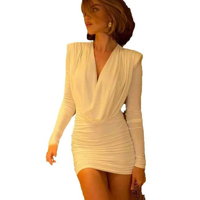 Leopard Dresses For Women Fashion Sexy Club Solid Slash Neck Slim Strap Sleeveless Sheath Hip Wrap Long Vestidos Robes Female Fi by Gilded Grace