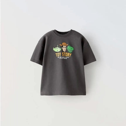 Brand T-shirt Summer Wear Boys Baby Costume Round Neck Base Shirt Children New Design Fashion Tops Cute Print Short Sleeve by Gilded Grace