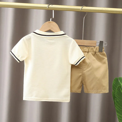 Baby Boy Clothes Set T-shirt+Shorts Kids Boy Summer Clothing Set Cute Cartoon Baby Boy Outfit Set Infant Toddler Tee Shirt Pants by Gilded Grace