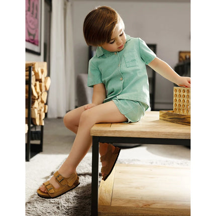 Ali Co SS26 Green Denim collection Cotton boys girls clothing dress skirt shirt and overalls-RESTOCK COMING EARLY MAY by Gilded Grace