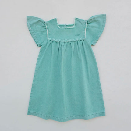 Ali Co SS26 Green Denim collection Cotton boys girls clothing dress skirt shirt and overalls-RESTOCK COMING EARLY MAY by Gilded Grace