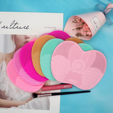 Makeup Brush Cleaner Pad Newest Silicone Brush Cleaner Cosmetic Make Up Washing Brush Gel Cleaning Mat Foundation Scrubbe Board by Gilded Grace