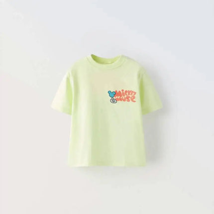 Brand T-shirt Summer Wear Boys Baby Costume Round Neck Base Shirt Children New Design Fashion Tops Cute Print Short Sleeve by Gilded Grace