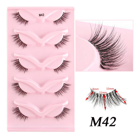 3/5 Pairs Half Lashes Cat Eye Natura Long Full Strip Lashes Makeup Tools Extension Faux Cils Maquiagem False Eyelashes Cílios by Gilded Grace