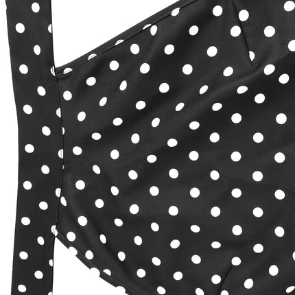 Tuularose Fashion Polka Dot Dress Vintage High Waist Sleeveless Backless Neck Lace-up Dress Sexy Party Luxury Women Dresses Y2k by Gilded Grace