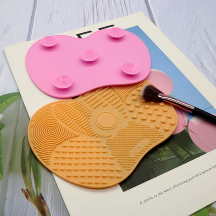 Makeup Brush Cleaner Pad Newest Silicone Brush Cleaner Cosmetic Make Up Washing Brush Gel Cleaning Mat Foundation Scrubbe Board by Gilded Grace