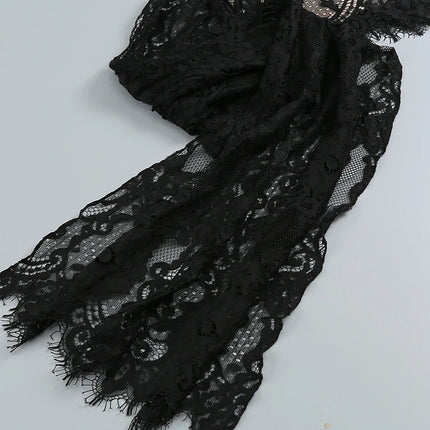 Women's Sexy Strapless Lace Corset Mini Dress Sleeveless Lace-up Adjusted Draped Black Bodycon Dresses Elegant Party Club Gowns by Gilded Grace