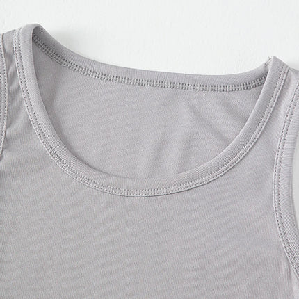 1/3/4 Pcs Children's Four Seasons Thin Solid Color Joker Vest Boy Loose And Comfortable Bottoming Shirt girl Sweet And Lovely T by Gilded Grace