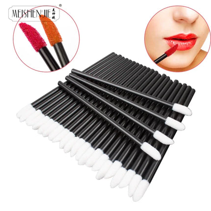 MEISHENJIE 50/500/1000pcs Lip Brushes Makeup Mascara Wands Lipstick Micro Brushes Applicators Cleaner for Eyelash Extension Tool by Gilded Grace