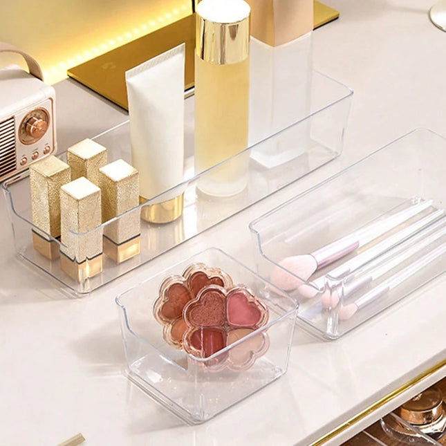 Drawer Desktop Cosmetics Storage Box Combination Plastic Organizer Set Desk Drawer Divider Organizers And Storage Bins Makeup by Gilded Grace