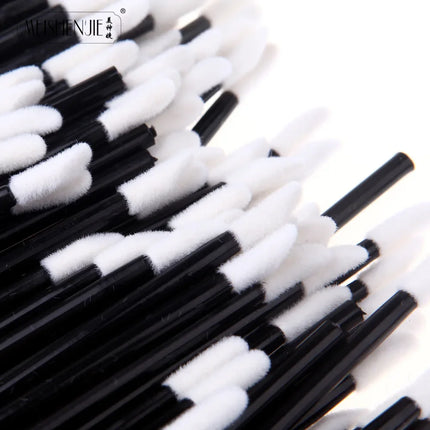 MEISHENJIE 50/500/1000pcs Lip Brushes Makeup Mascara Wands Lipstick Micro Brushes Applicators Cleaner for Eyelash Extension Tool by Gilded Grace