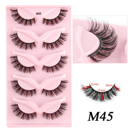 3/5 Pairs Half Lashes Cat Eye Natura Long Full Strip Lashes Makeup Tools Extension Faux Cils Maquiagem False Eyelashes Cílios by Gilded Grace