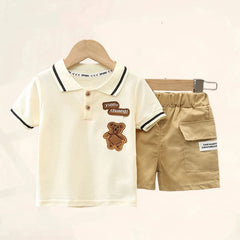 Baby Boy Clothes Set T-shirt+Shorts Kids Boy Summer Clothing Set Cute Cartoon Baby Boy Outfit Set Infant Toddler Tee Shirt Pants by Gilded Grace