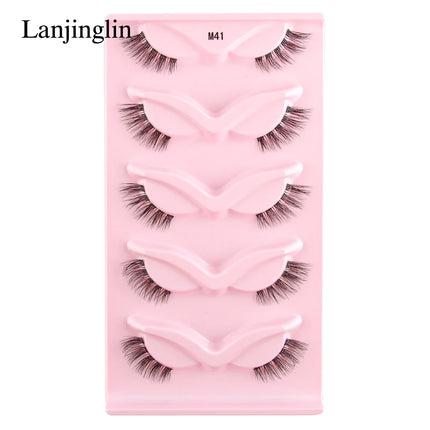 3/5 Pairs Half Lashes Cat Eye Natura Long Full Strip Lashes Makeup Tools Extension Faux Cils Maquiagem False Eyelashes Cílios by Gilded Grace