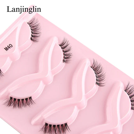 3/5 Pairs Half Lashes Cat Eye Natura Long Full Strip Lashes Makeup Tools Extension Faux Cils Maquiagem False Eyelashes Cílios by Gilded Grace