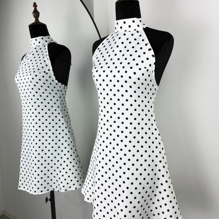 Tuularose Fashion Polka Dot Dress Vintage High Waist Sleeveless Backless Neck Lace-up Dress Sexy Party Luxury Women Dresses Y2k by Gilded Grace