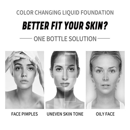 Foundation Magic Color Changing Foundation Liquid Soft Matte Long Lasting Hydrating Makeup Base by Gilded Grace