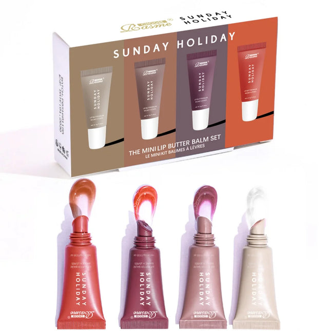 4-piece Lip Gloss Set Complete, Exquisite, Practical, Comfortable, Moisturizing, Natural, Portable Makeup Set by Gilded Grace